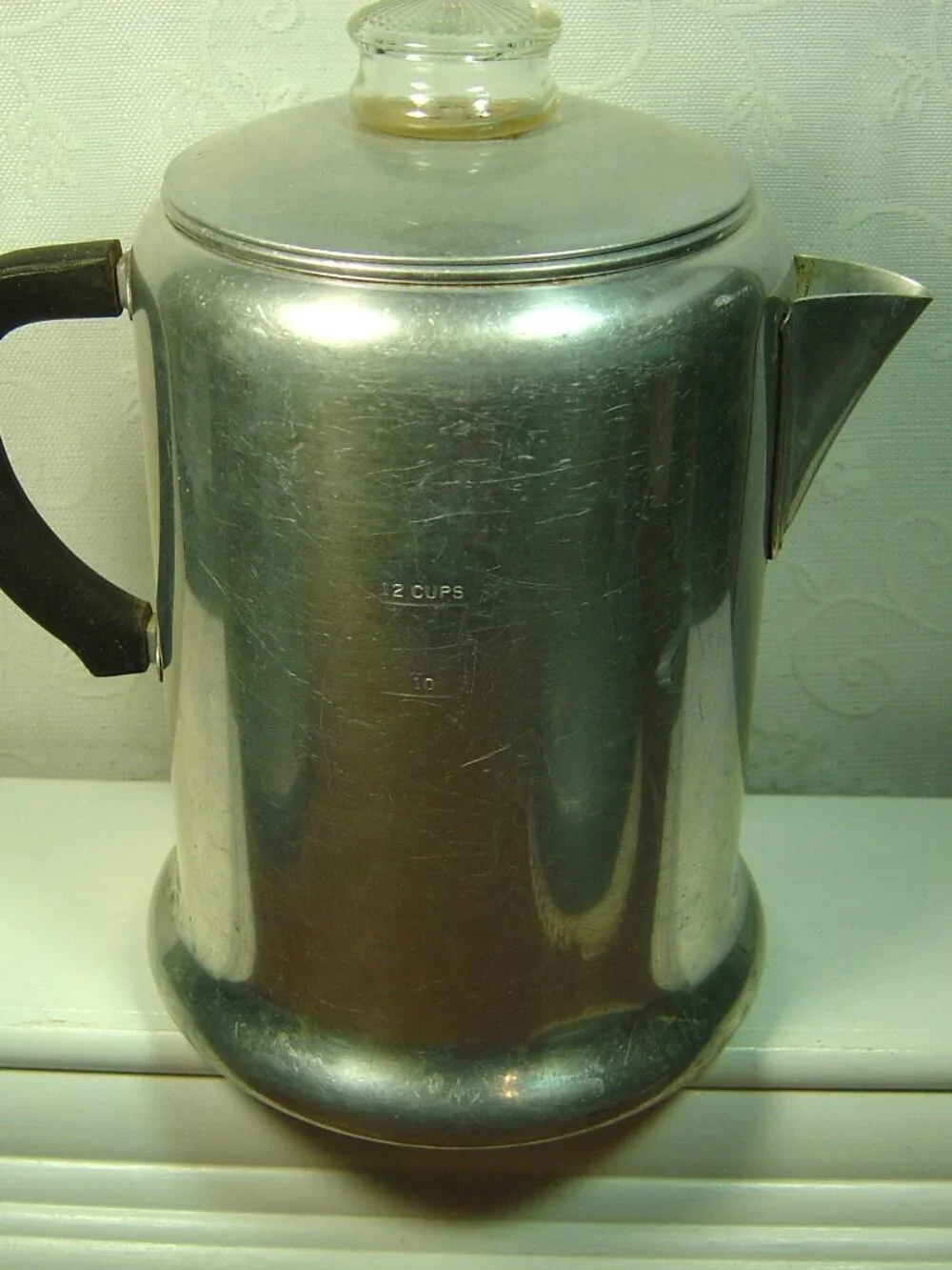 Vintage 12 cup Buckeye aluminum stove top percolator coffee pot-made in USA